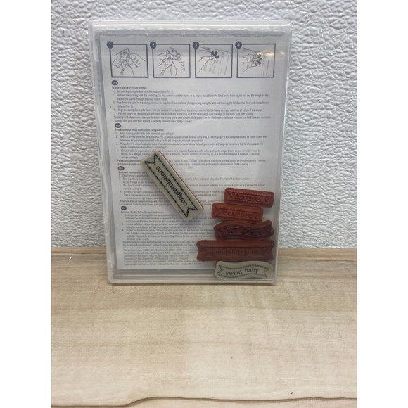 Stampin Up Itty Bitty Banners Set Of 6 Rubber Stamps - Picture 2 of 3